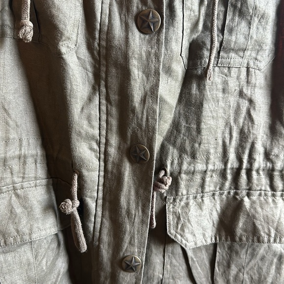 Love tree olive green zip up vest - Picture 4 of 8